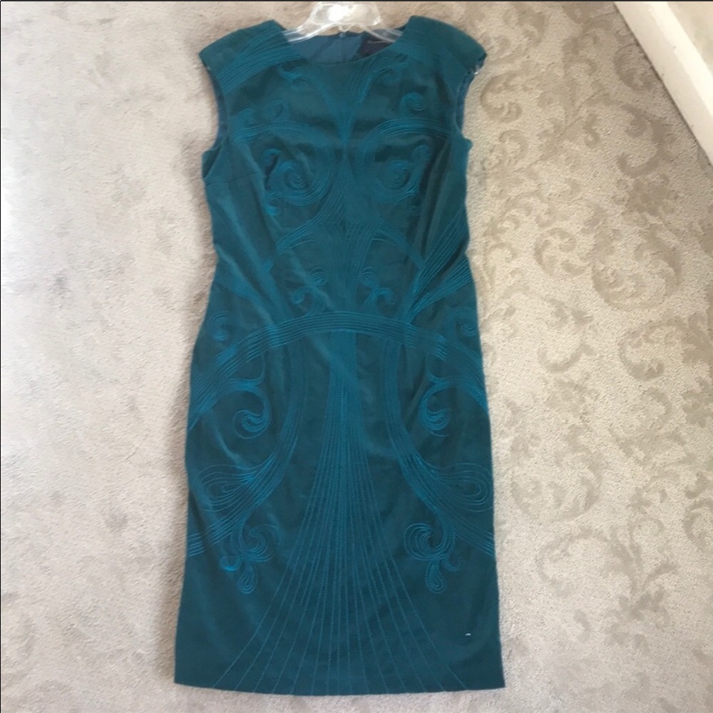 Roberto cavalli teal velvet dress